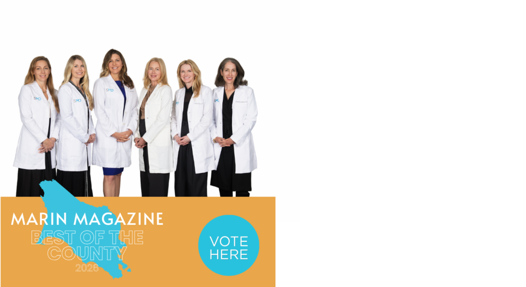 Dermatologists and Physician Assistants stand together to highlight the nomination for Best Cosmetic Dermatology in Marin Magazine.