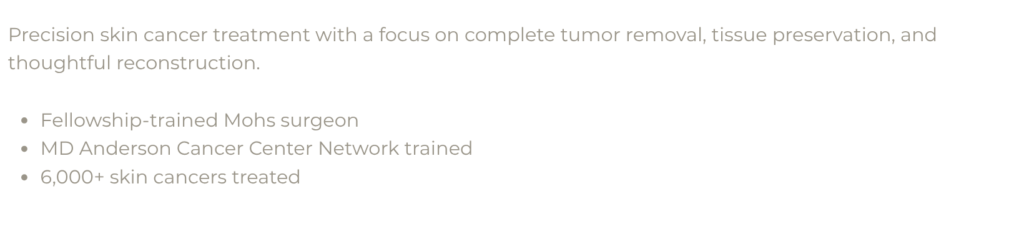 Mohs Surgery in Marin at Southern Marin Dermatology